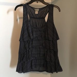 Eyelash Couture Ruffled Layer Racerback Top